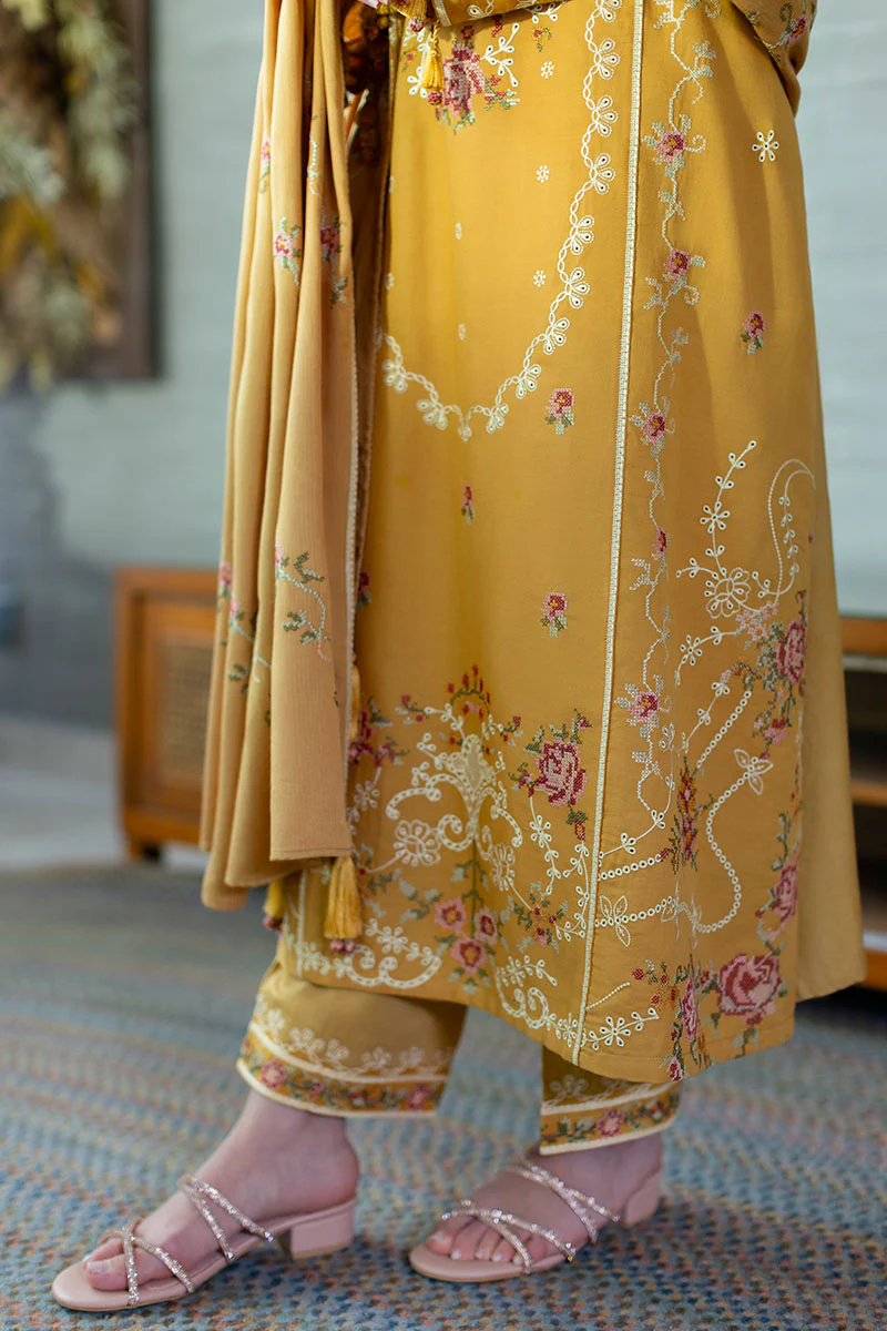 ROSETTE BLISS-3PC SATIN EMBROIDERED SUIT - Image 4