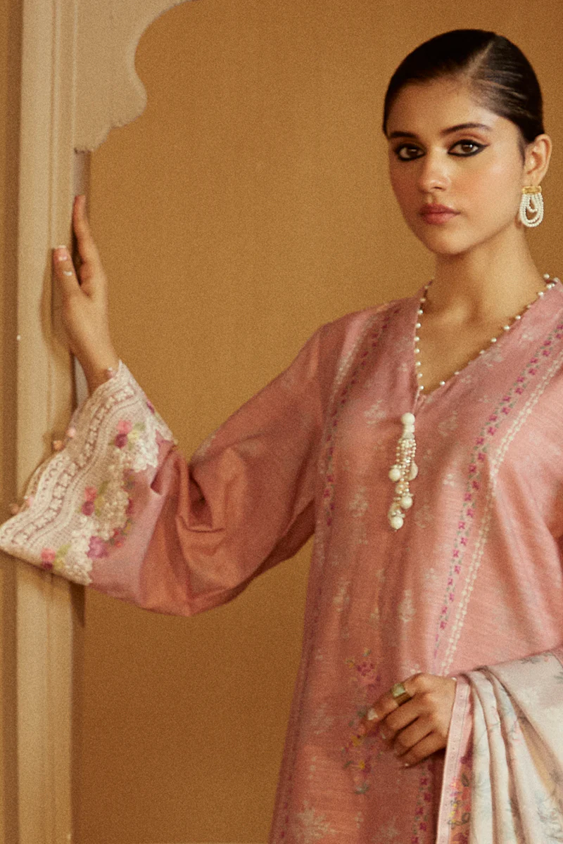 ROSY DEW-3 PC KHADDAR EMBROIDERED SUIT - Image 4