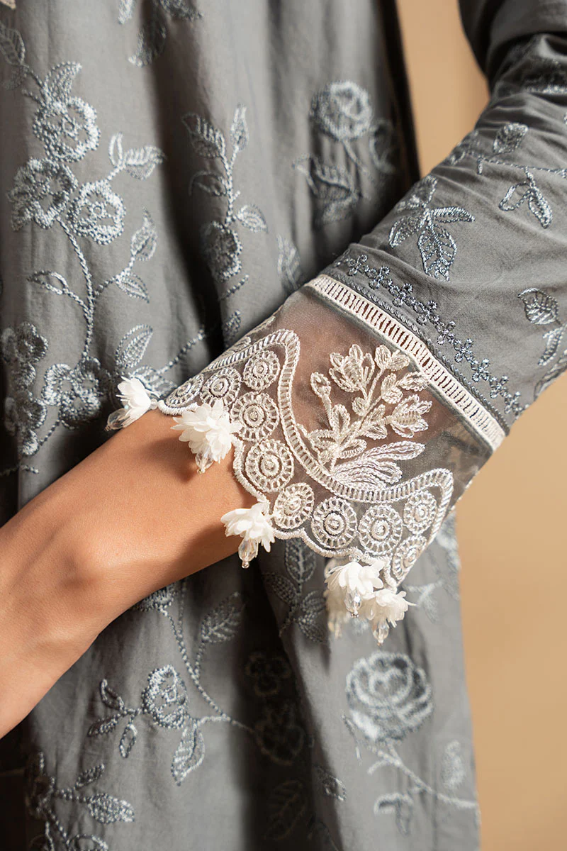 SOFT GRAPHITE-3PC (SHIRT, TROUSER & DUPATTA) - Image 4