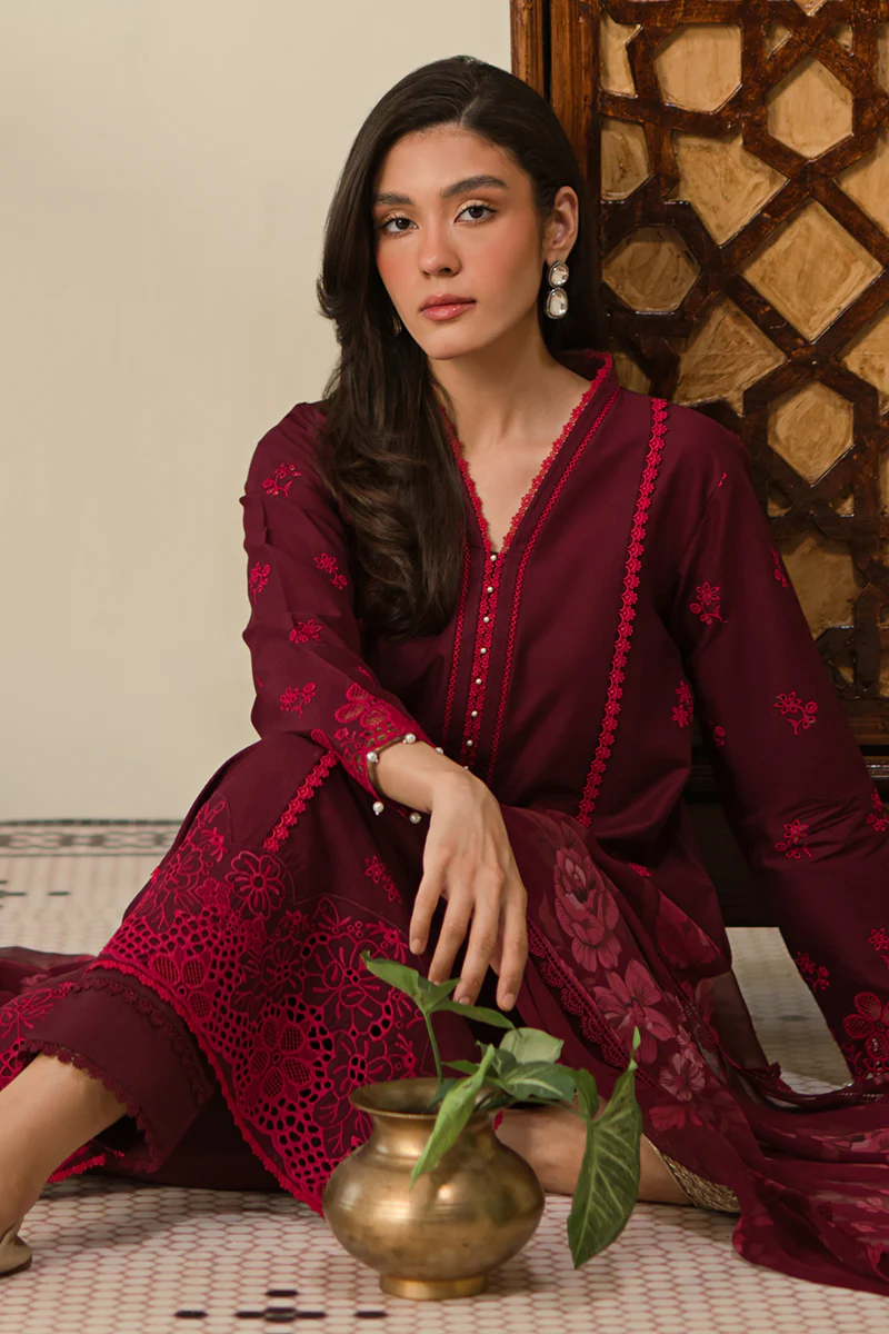 RUBY ROSE-3 PC CHIKANKARI SUIT - Image 6