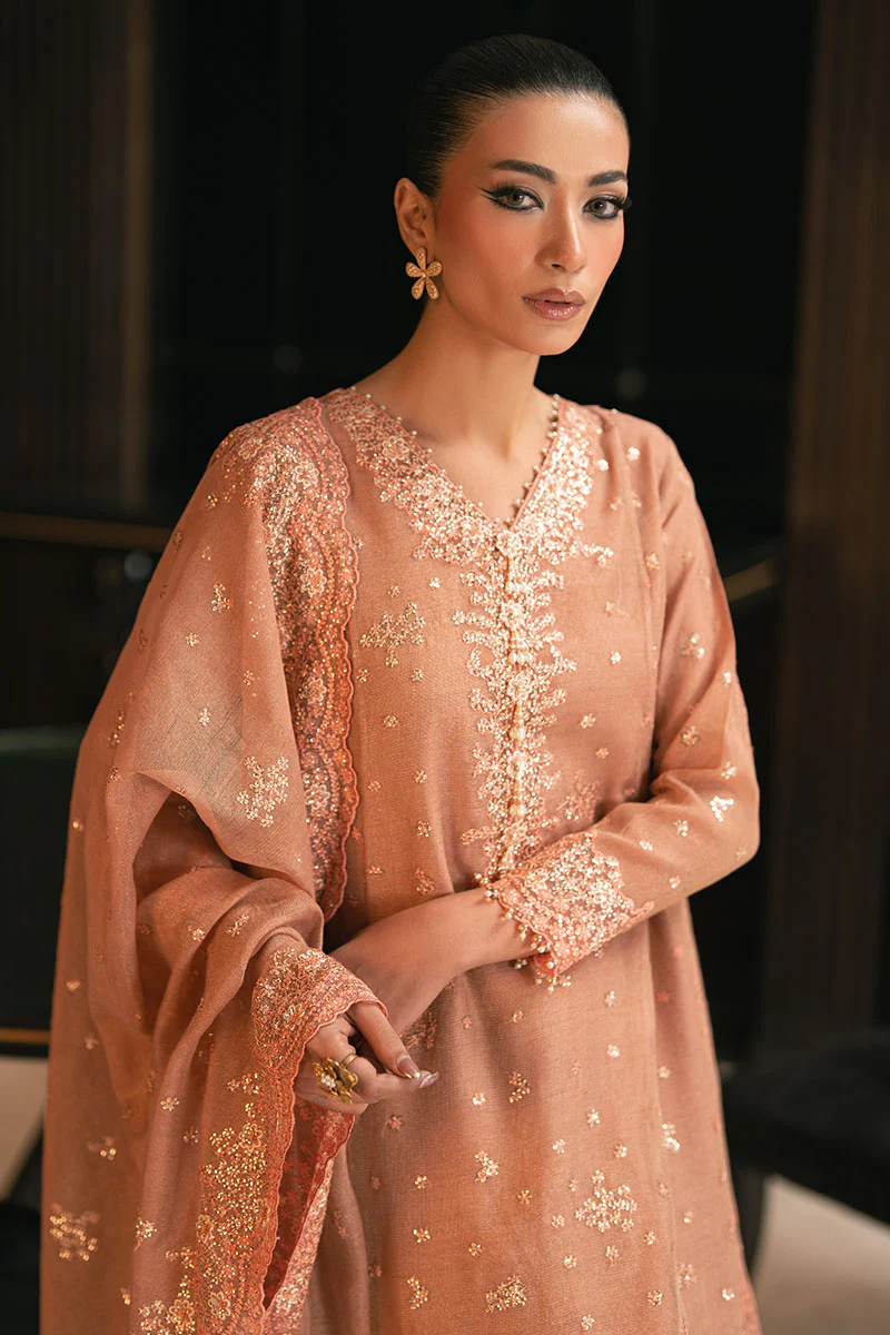 RUSTIC DEW-4PC EMBROIDERED TISSUE SUIT - Image 3