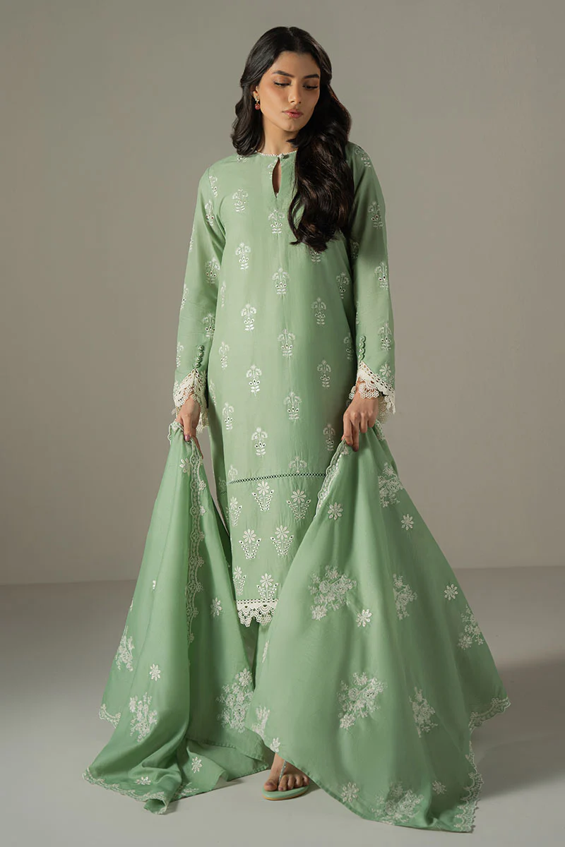 SAGE GARDEN-3PC CHIKANKARI SUIT - Image 5