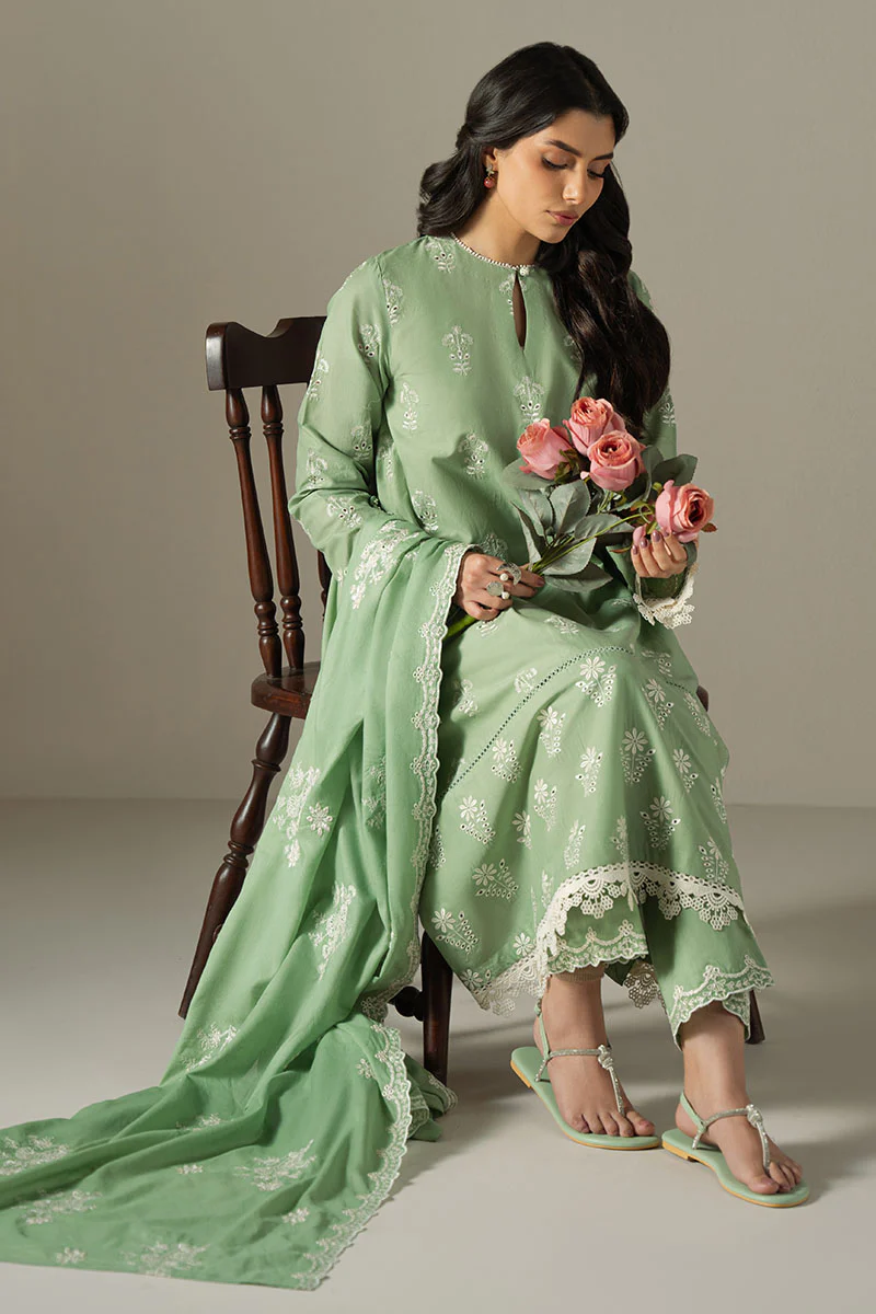SAGE GARDEN-3PC CHIKANKARI SUIT - Image 6