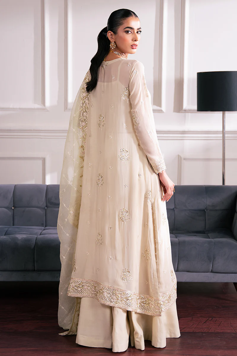 SEA MIST-4 PC EMBROIDERED CHIFFON SUIT - Image 9