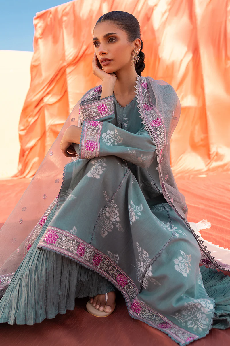SILVER SHINE-3 PIECE COTTON JACQUARD SUIT - Image 4