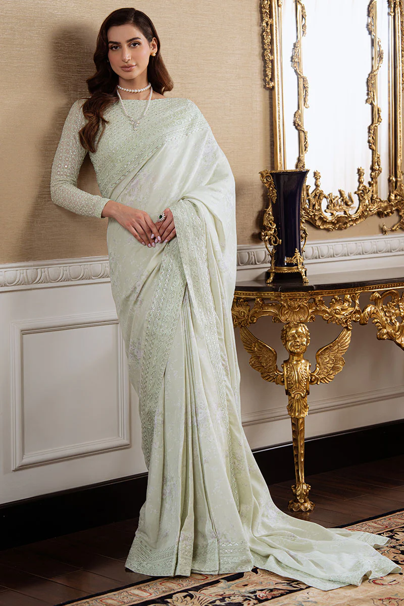 SOFT MELLOW-4PC CHIFFON EMBROIDERED SUIT - Image 3