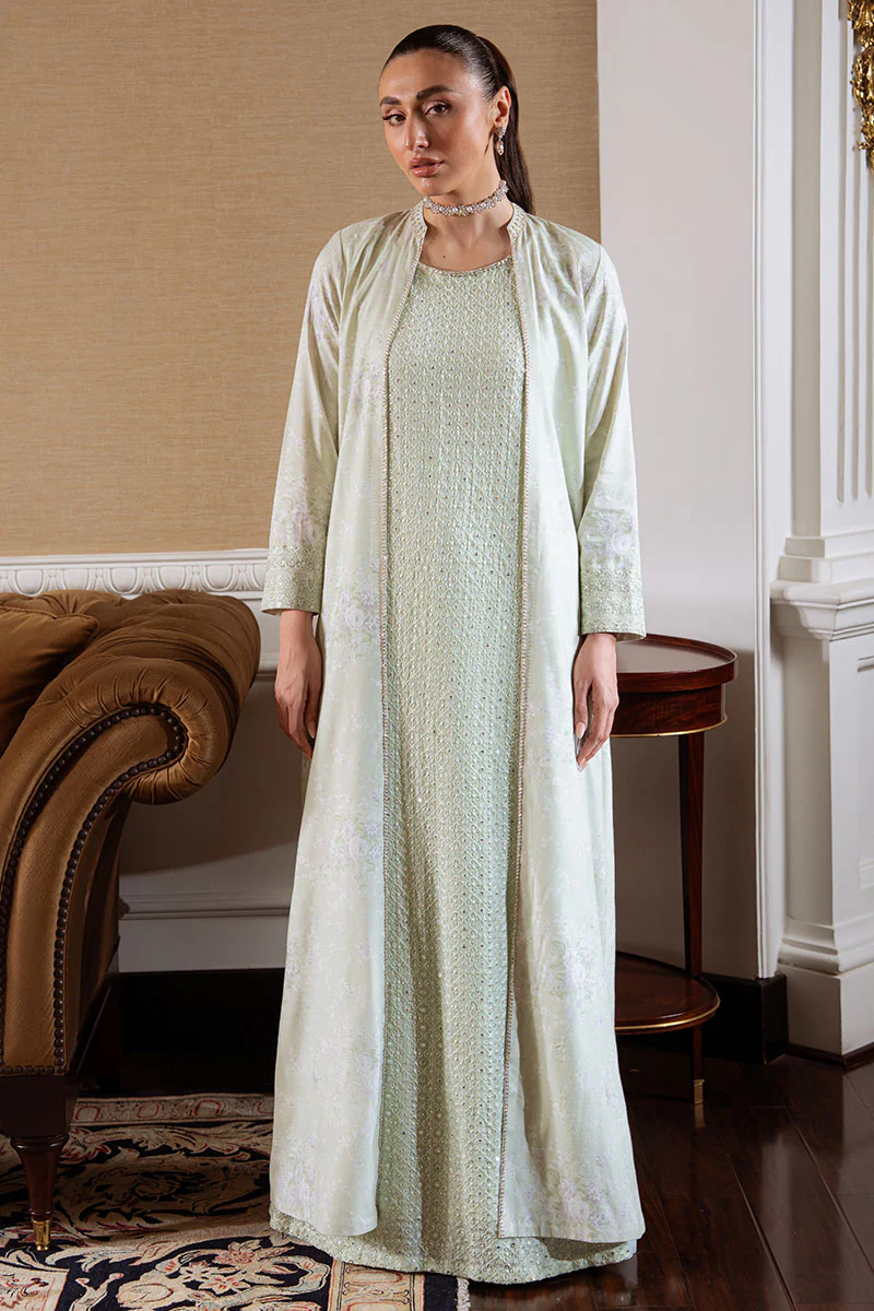 SOFT MELLOW-4PC CHIFFON EMBROIDERED SUIT - Image 4