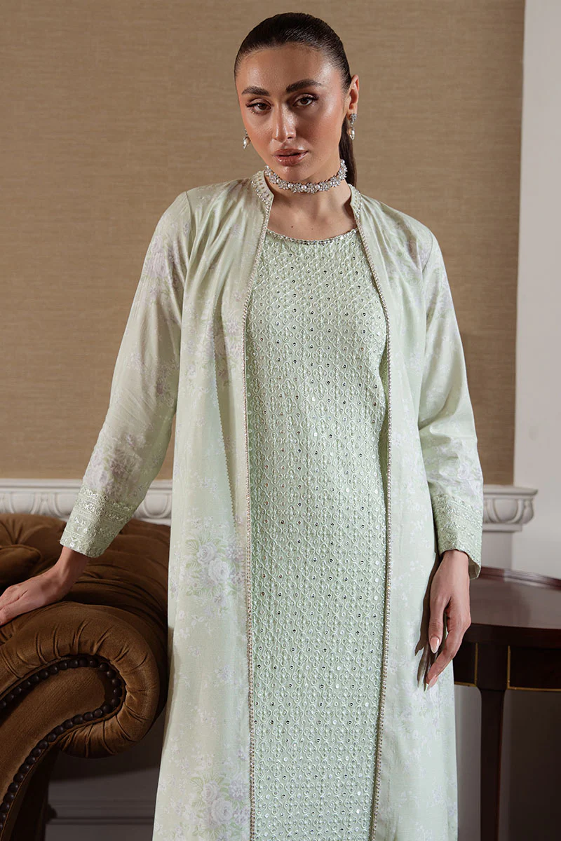 SOFT MELLOW-4PC CHIFFON EMBROIDERED SUIT - Image 5
