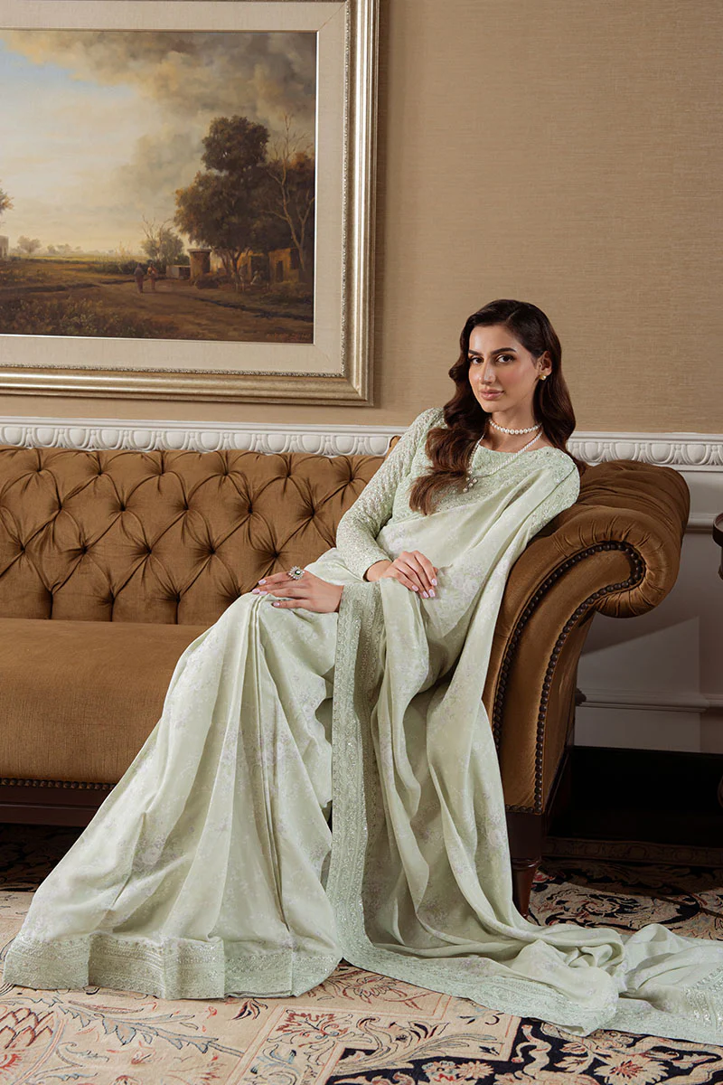 SOFT MELLOW-4PC CHIFFON EMBROIDERED SUIT - Image 7