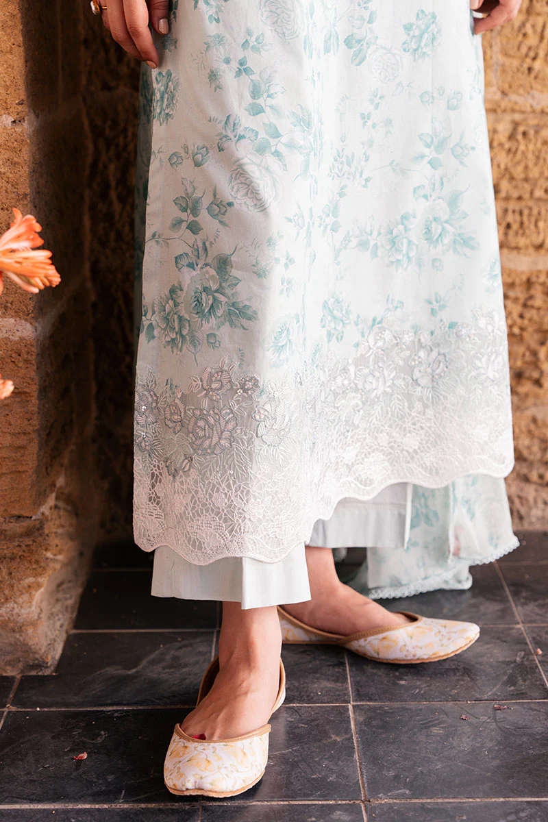 SUBTLE AQUA-3 PC PRINTED LAWN SUIT - Image 4