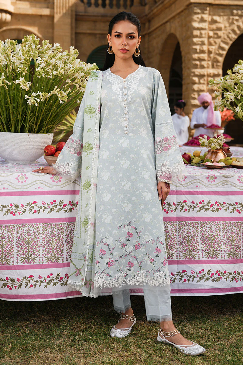 SUMMER SKY-3 PC PRINTED LAWN SUIT - Image 2