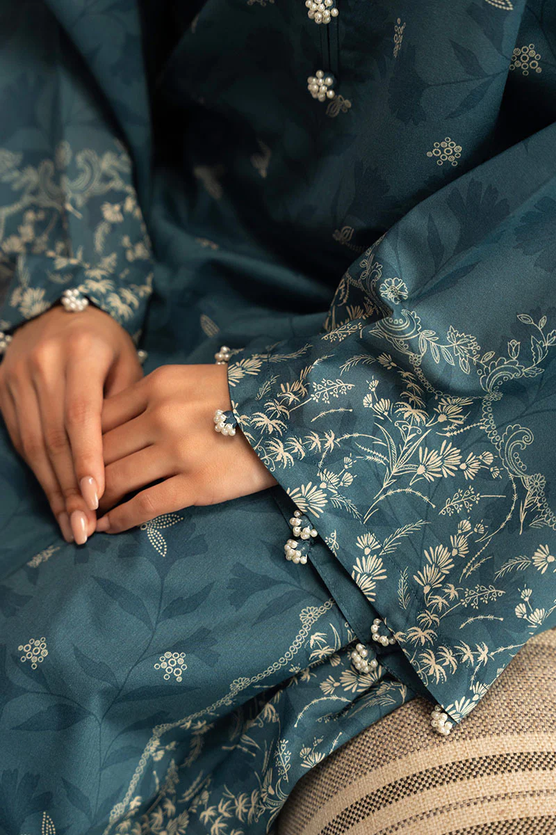 TEAL DUST-3PC PRINTED LAWN SUIT - Image 4