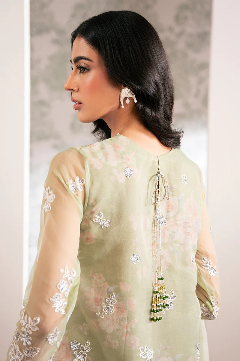 TENDER BREEZE-4 PC EMBROIDERED ORGANZA SUIT - Image 2