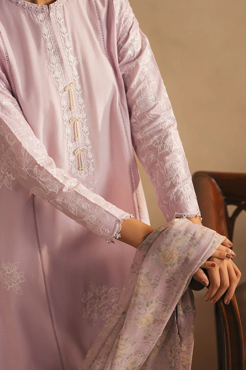 LAVENDER DREAM-3PC (SHIRT, TROUSER & DUPATTA) - Image 2