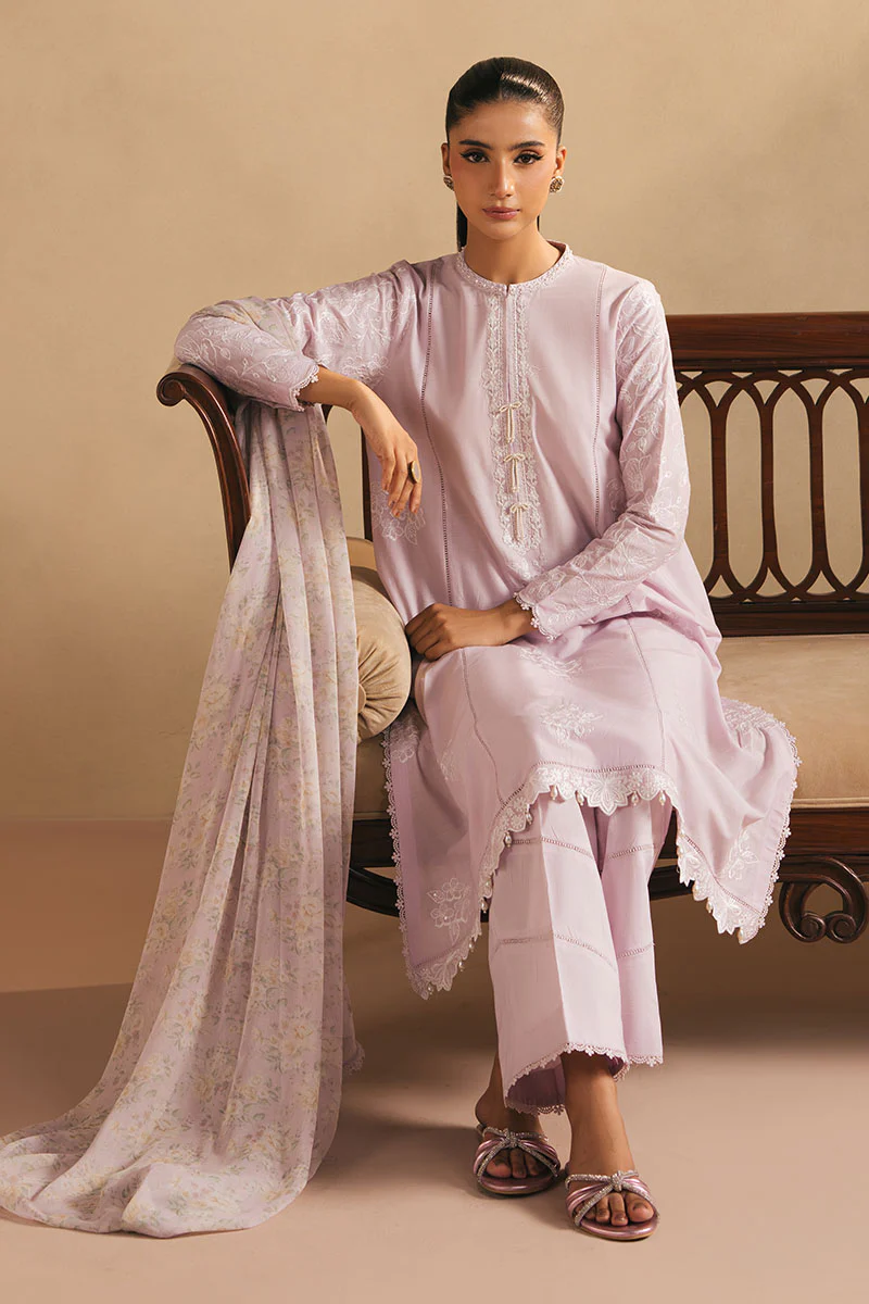 LAVENDER DREAM-3PC (SHIRT, TROUSER & DUPATTA) - Image 4
