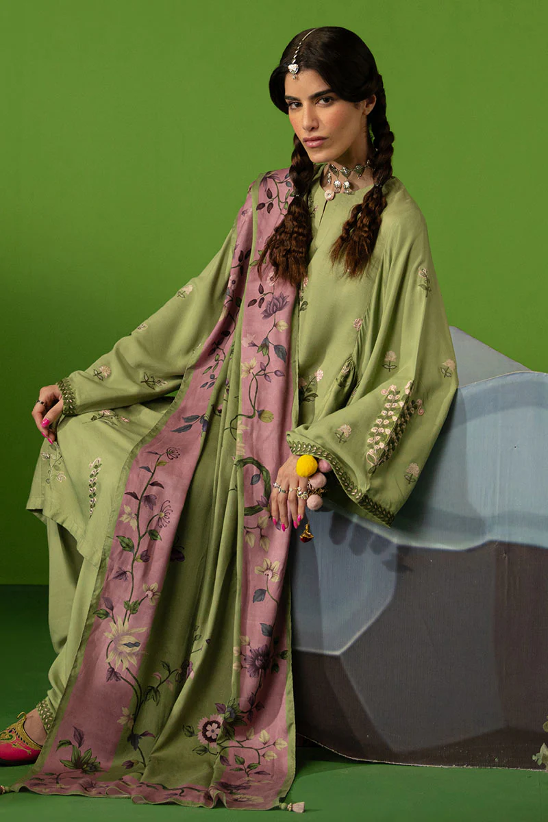 TRANQUIL SAGE-3 PC (SHIRT, TROUSER & DUPATTA) - Image 3