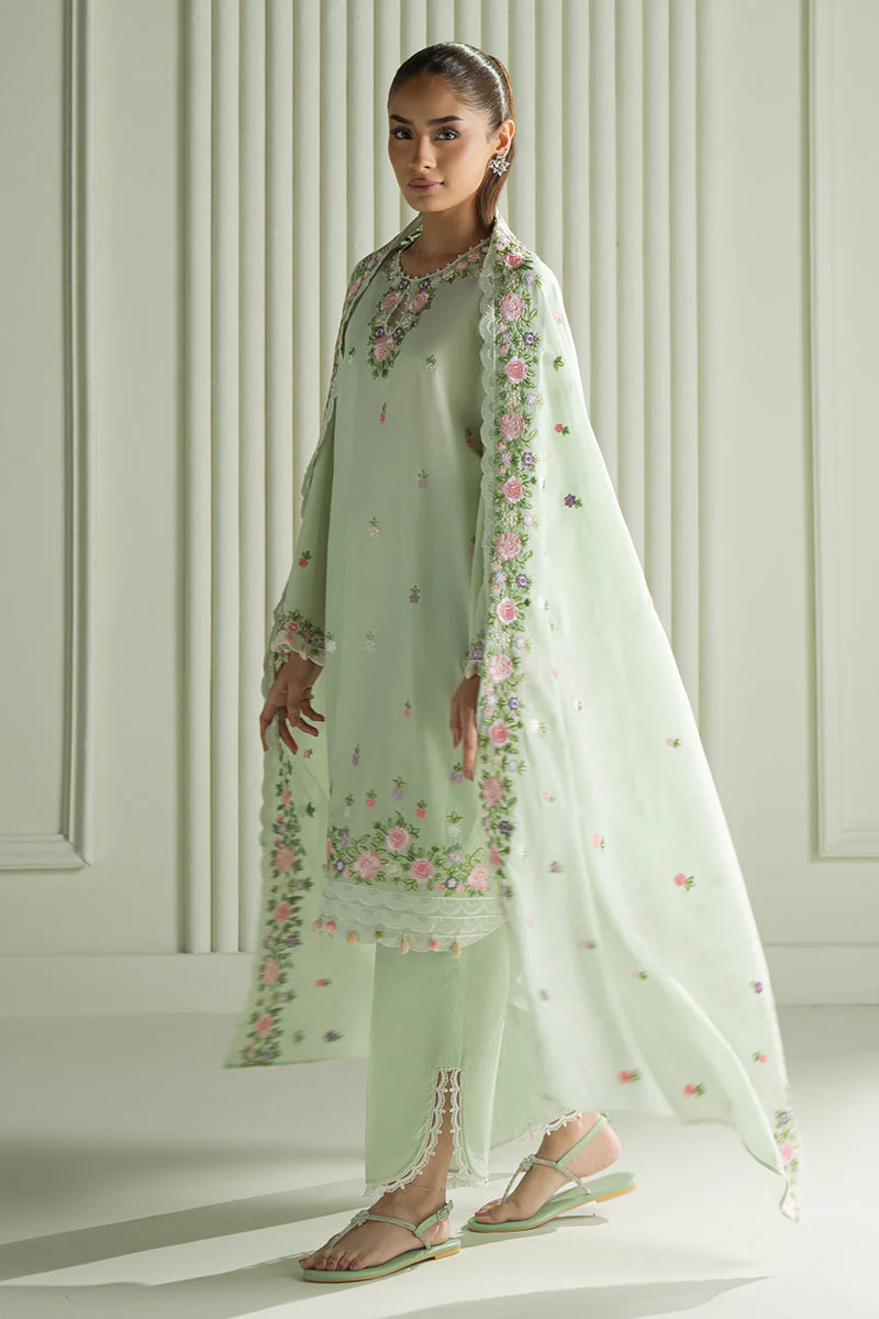 VERDENT BLOOM- 3PC EMBROIDERED LAWN SUIT - Image 3