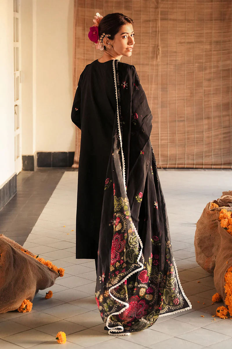 VINTAGE ROSE-3 PC EMBROIDERED LAWN SUIT - Image 5
