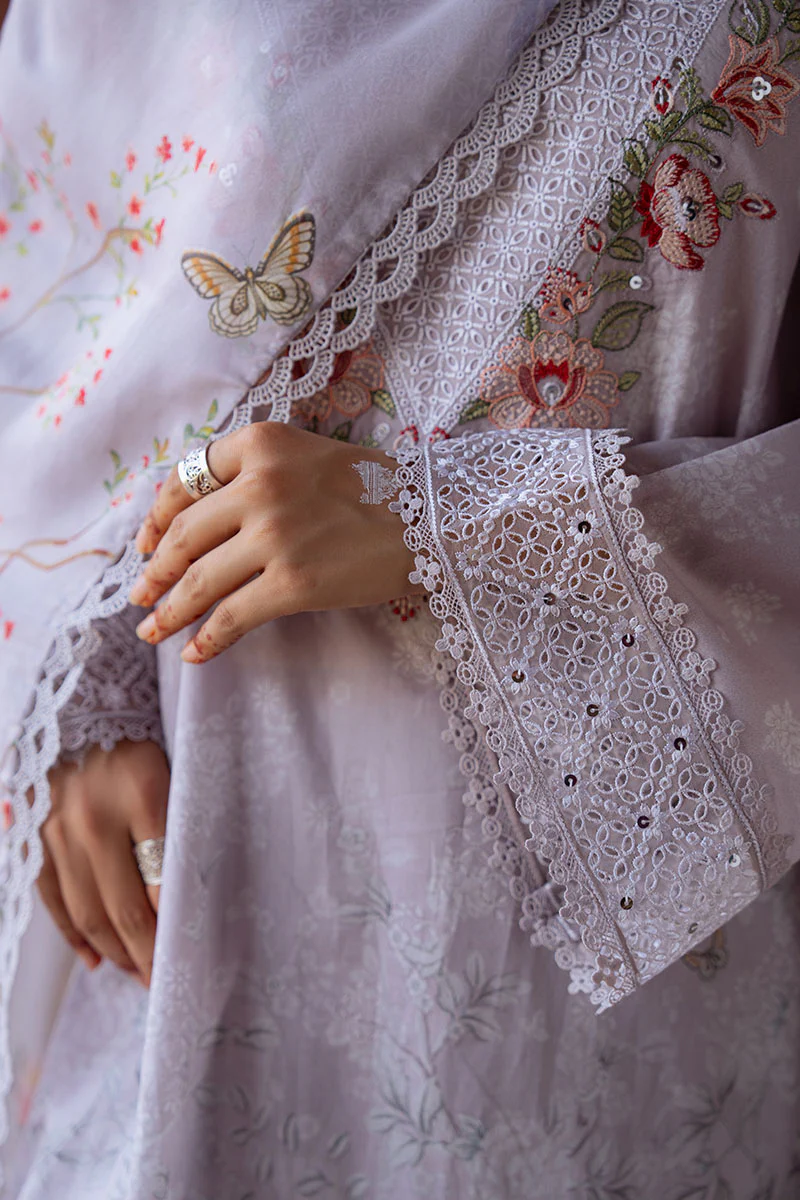 VIOLET POSY-3PC PRINTED LAWN SUIT - Image 2