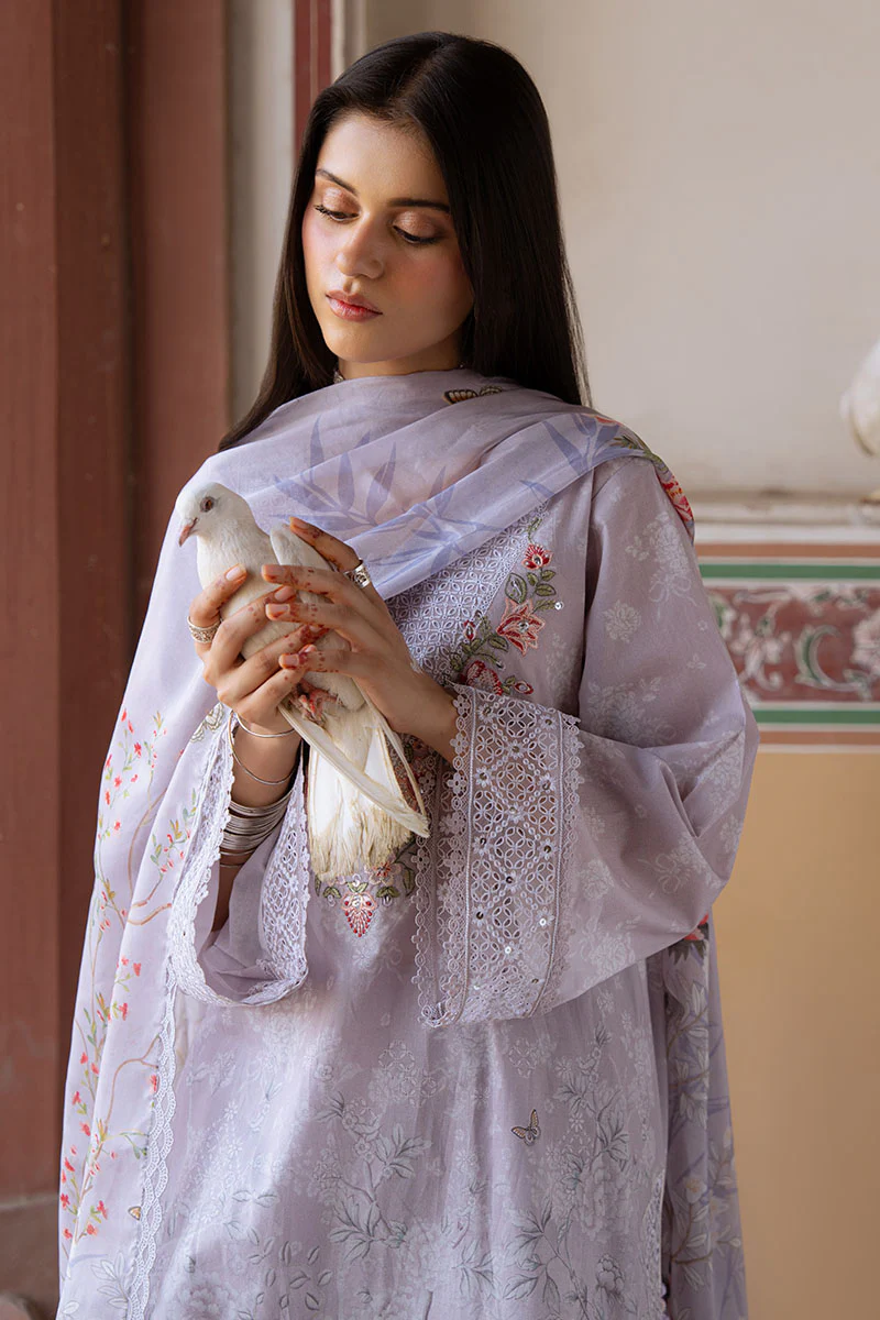 VIOLET POSY-3PC PRINTED LAWN SUIT - Image 4