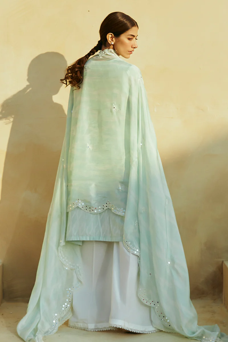 WHISPER MINT-3 PIECE LAWN EMBROIDERED SUIT - Image 8