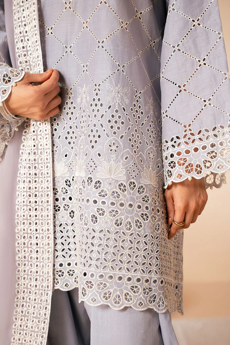 LAVENDER AURA-3PC CHIKANKARI SUIT - Image 4
