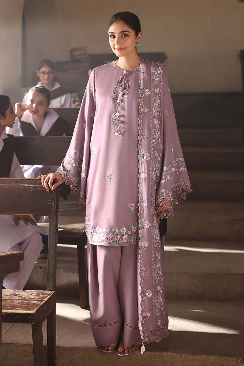 MAUVE MIST-3PC MARINA EMBROIDERED SUIT