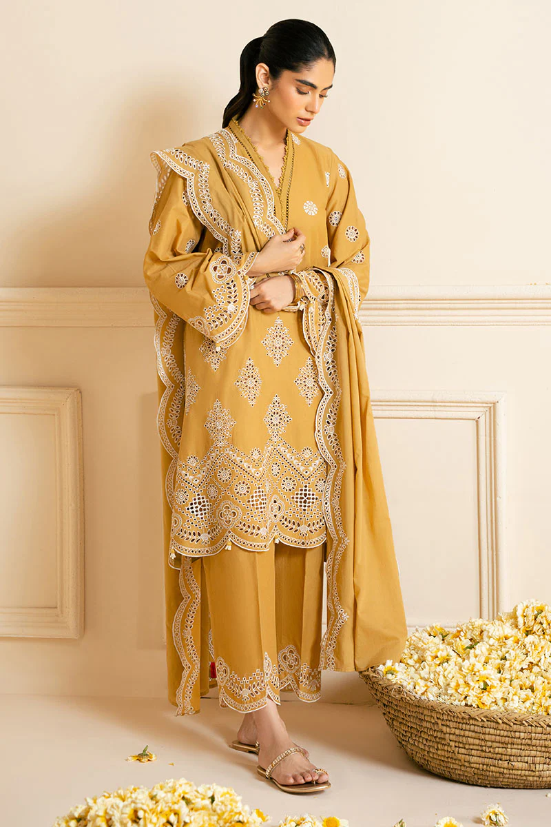MEADOW GOLD-3PC CHIKANKARI SUIT - Image 4