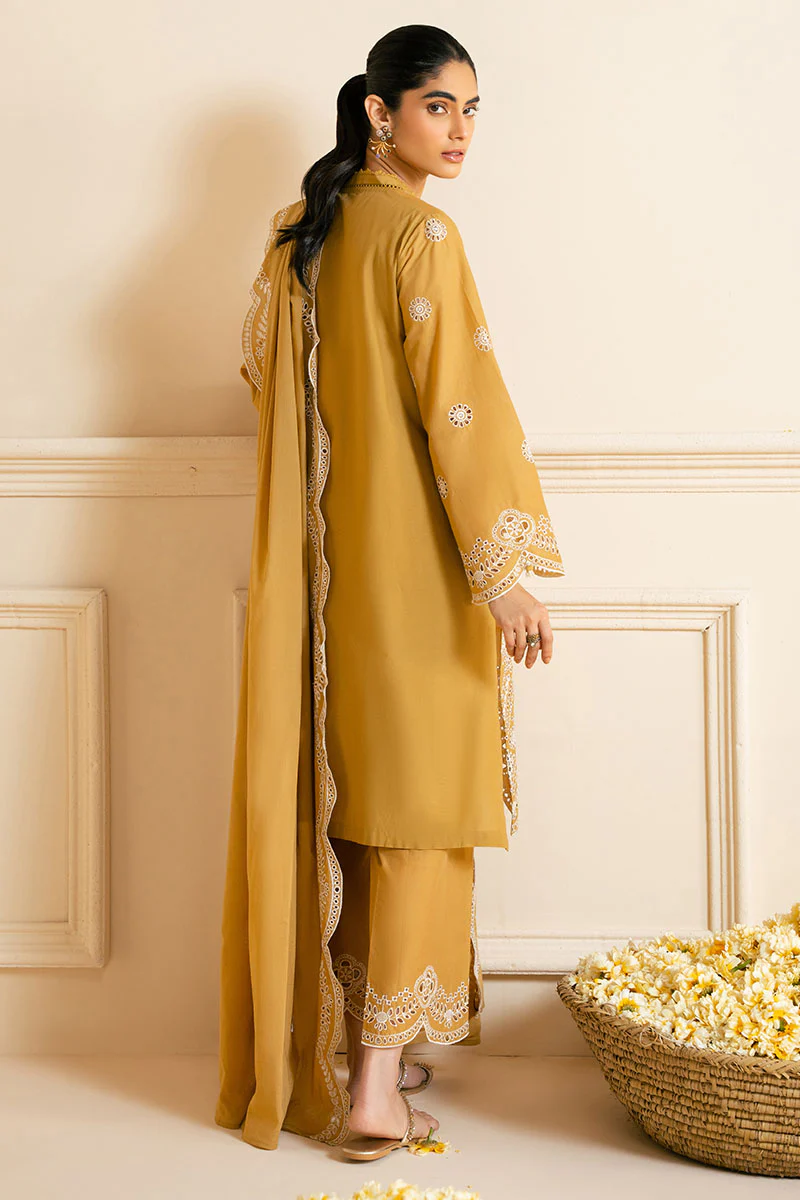 MEADOW GOLD-3PC CHIKANKARI SUIT - Image 9