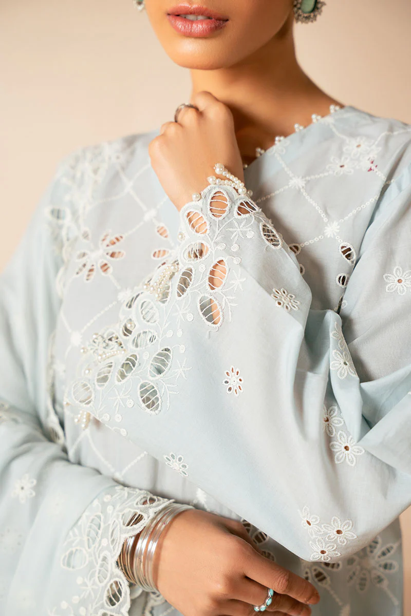 PASTEL BREEZE-3PC CHIKANKARI SUIT - Image 2