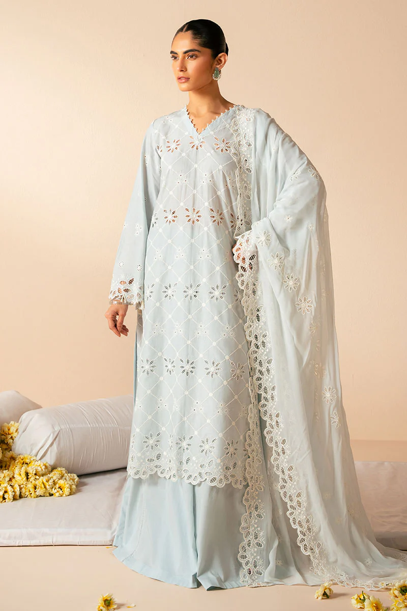 PASTEL BREEZE-3PC CHIKANKARI SUIT - Image 3