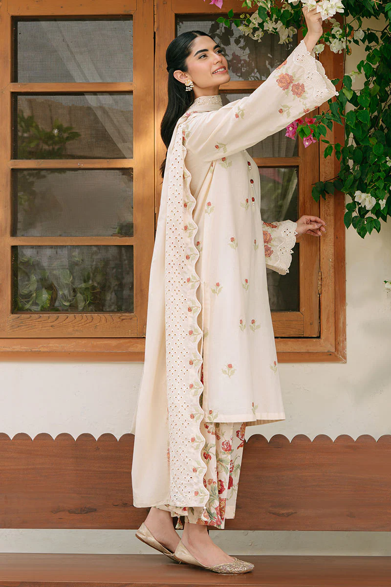 SUNSET ORCHARD-3PC EMBROIDERED CAMBRIC SUIT - Image 6