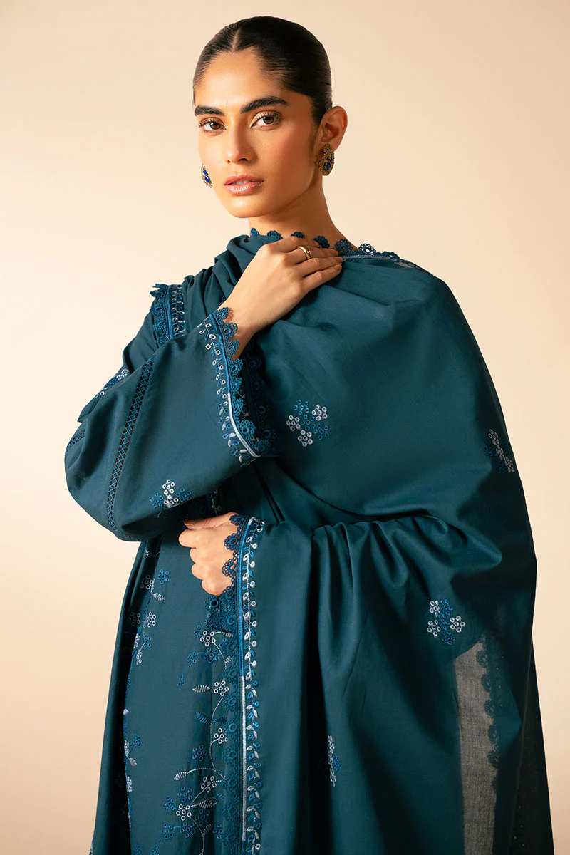 TWILIGHT CHARM-3PC CHIKANKARI SUIT - Image 5
