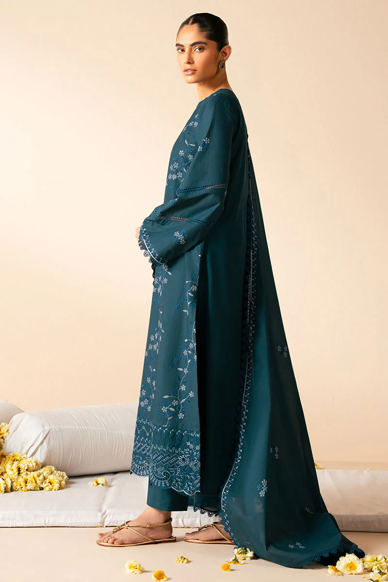 TWILIGHT CHARM-3PC CHIKANKARI SUIT - Image 6