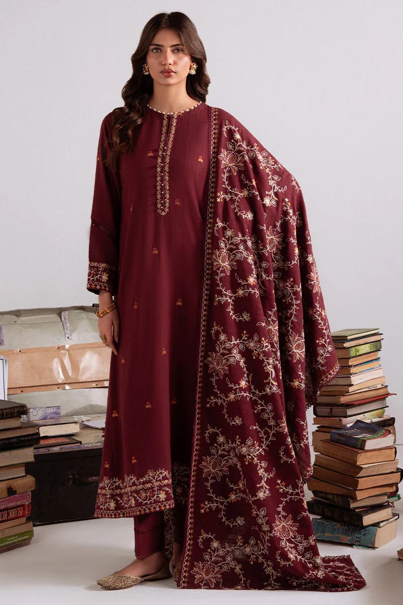 WOVEN ELEGANCE-3PC KHADDAR EMBROIDERED SUIT - Image 4