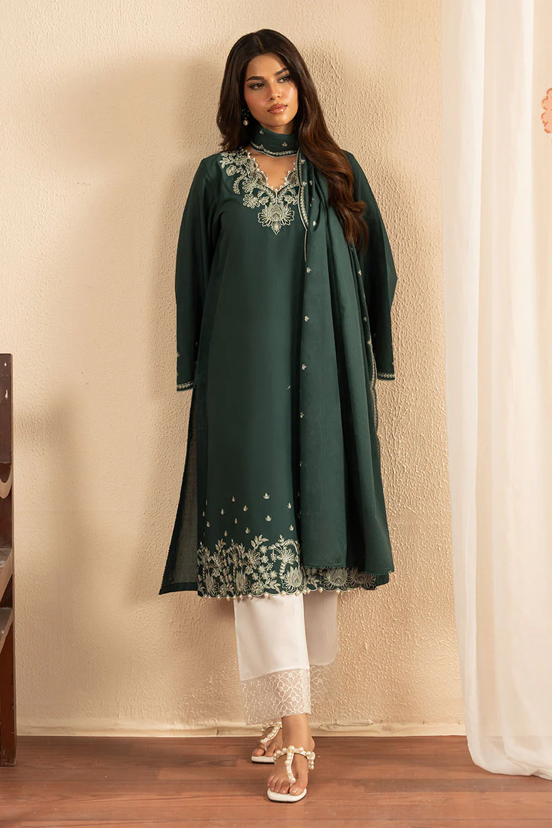 ALPINE GREEN-2PC (SHIRT & DUPATTA) - Image 3