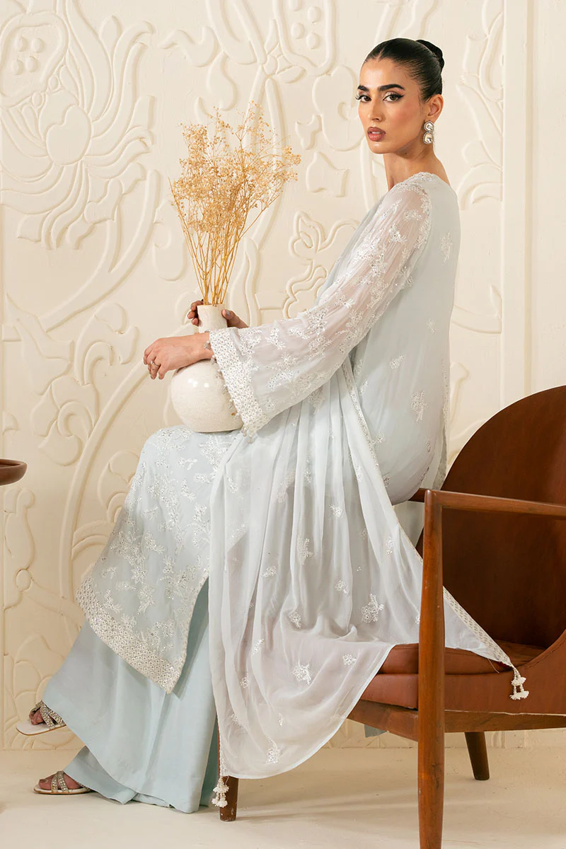 AQUA DREAM-3PC (SHIRT, TROUSER & DUPATTA) - Image 3