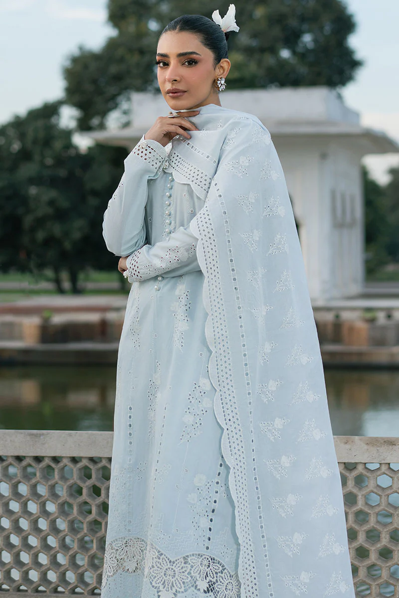 AQUA HAZE-3PC (SHIRT, TROUSER & DUPATTA) - Image 5