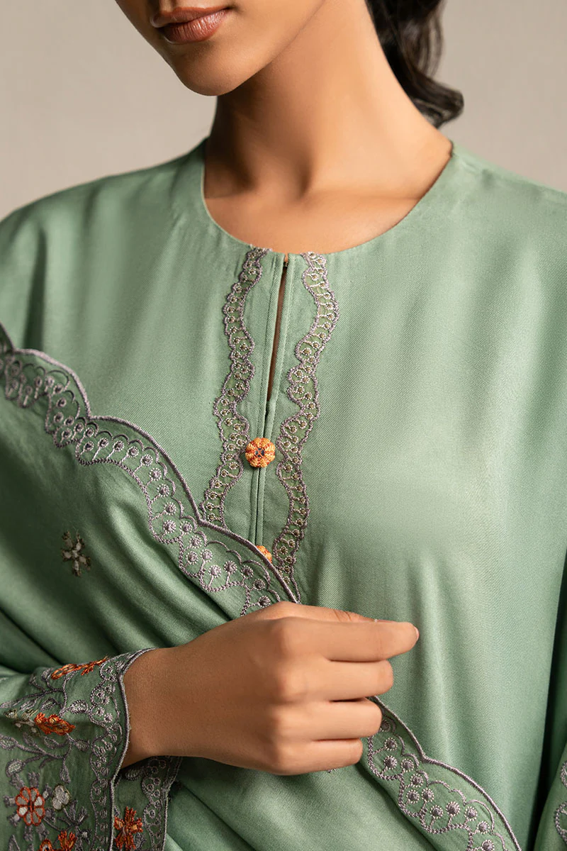 ASH MOSS-3PC (SHIRT, TROUSER & DUPATTA) - Image 2