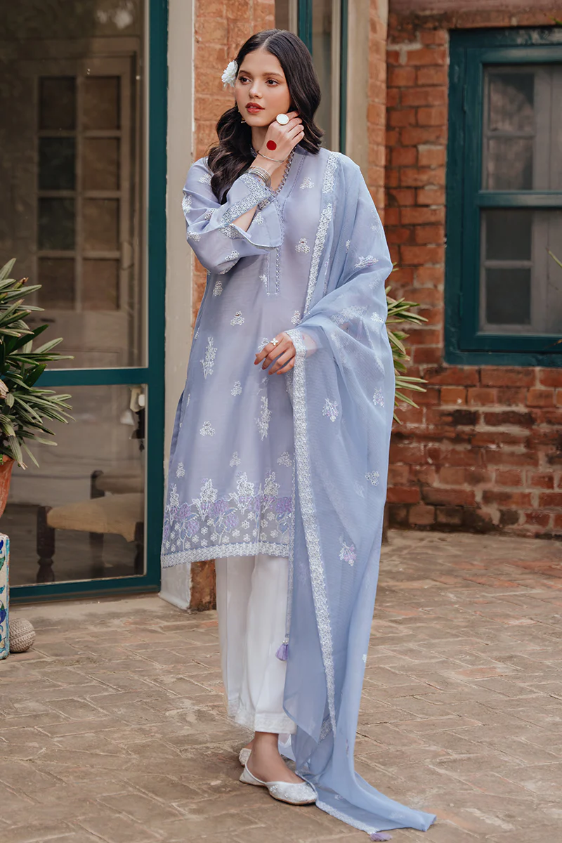 ASHLEY BLUE-2PC (SHIRT & DUPATTA) - Image 5