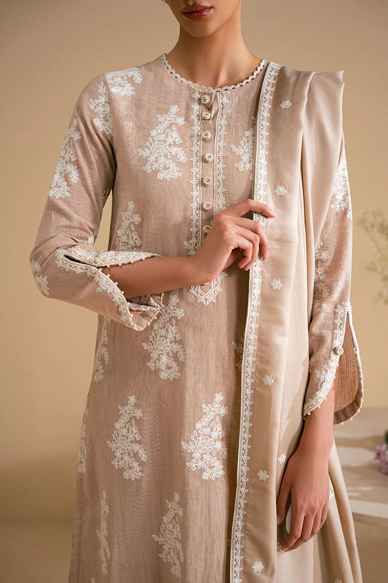 BEIGE MEADOW-2 PC (SHIRT & DUPATTA) - Image 3