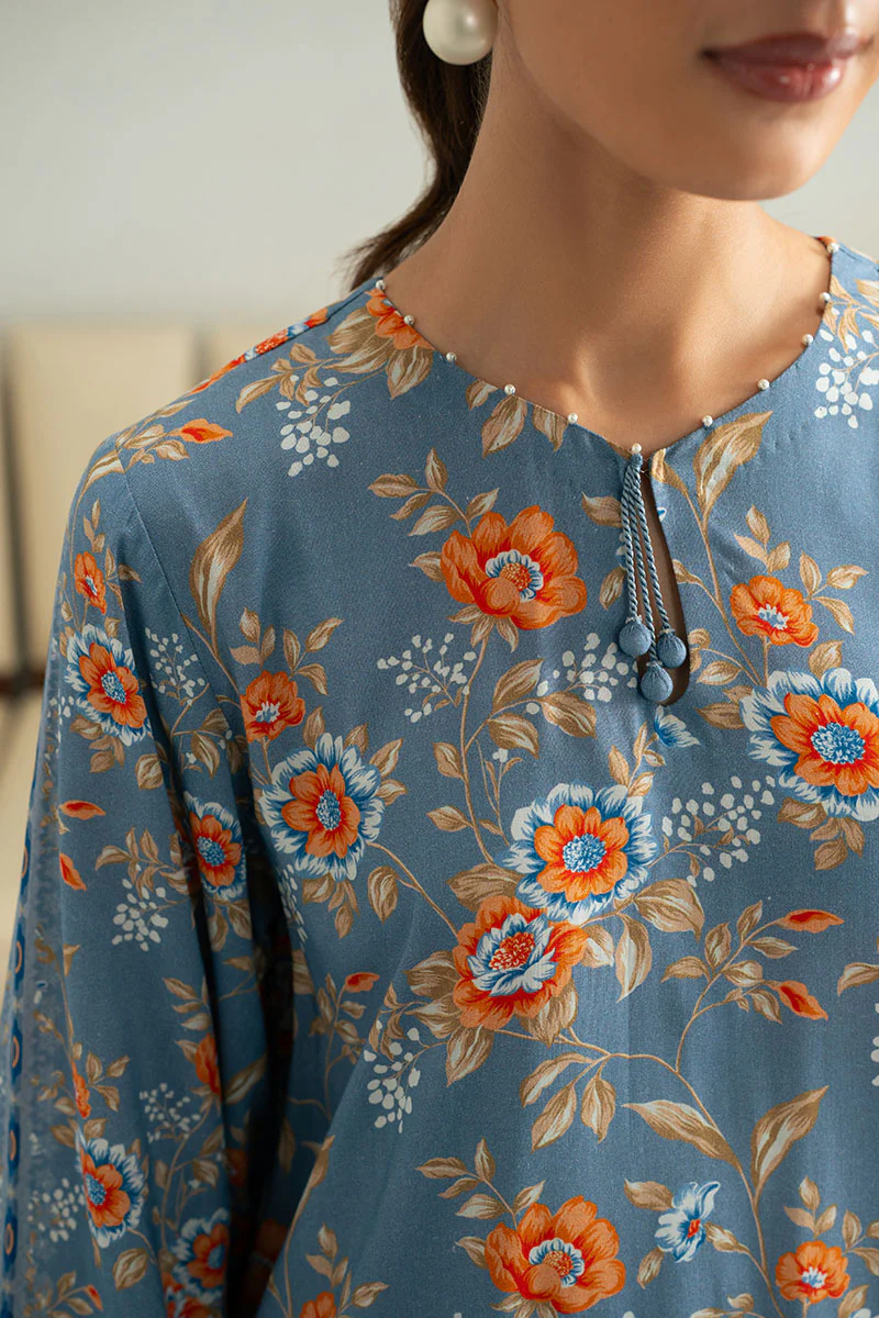 BLUE GLASS-3PC (SHIRT, TROUSER & DUPATTA) - Image 4