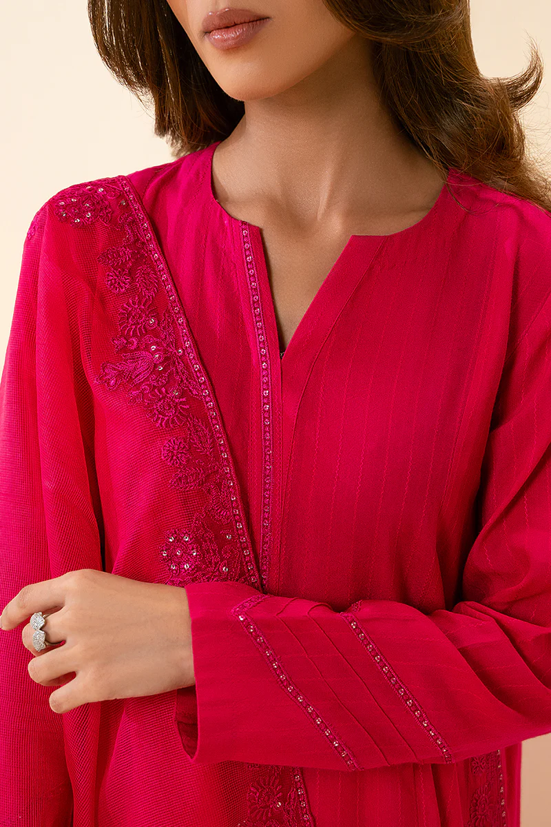 CHIC FUCHSIA-2PC (SHIRT & DUPATTA) - Image 2