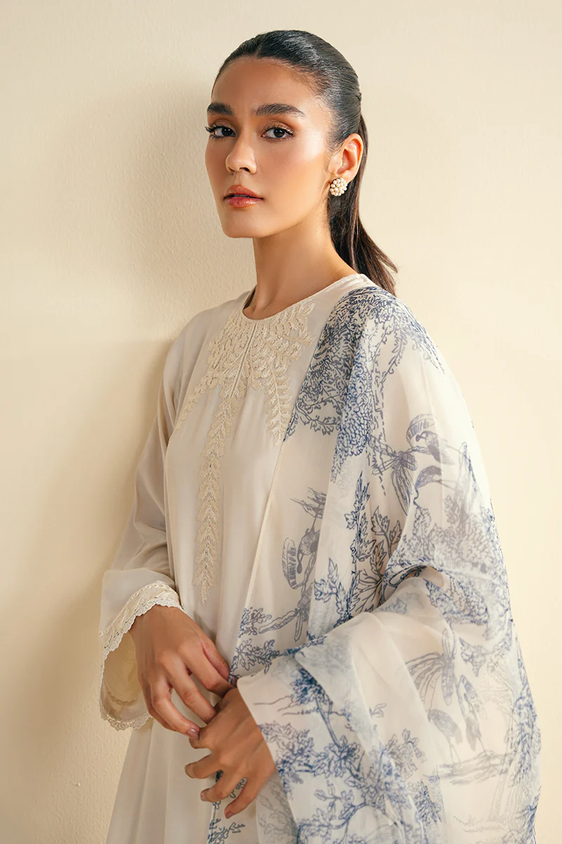 COBALT BLUE-2 PC (SHIRT & DUPATTA) - Image 5
