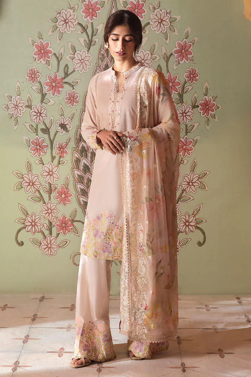 CORAL CARNATION-3PC (SHIRT, TROUSER & DUPATTA) - Image 3