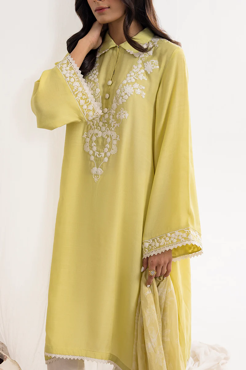 DRIED MOSS-2PC (SHIRT & DUPATTA) - Image 5