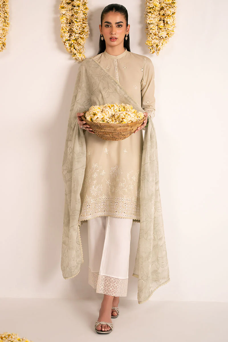 DUSTY AQUA-2PC (SHIRT & DUPATTA) - Image 3