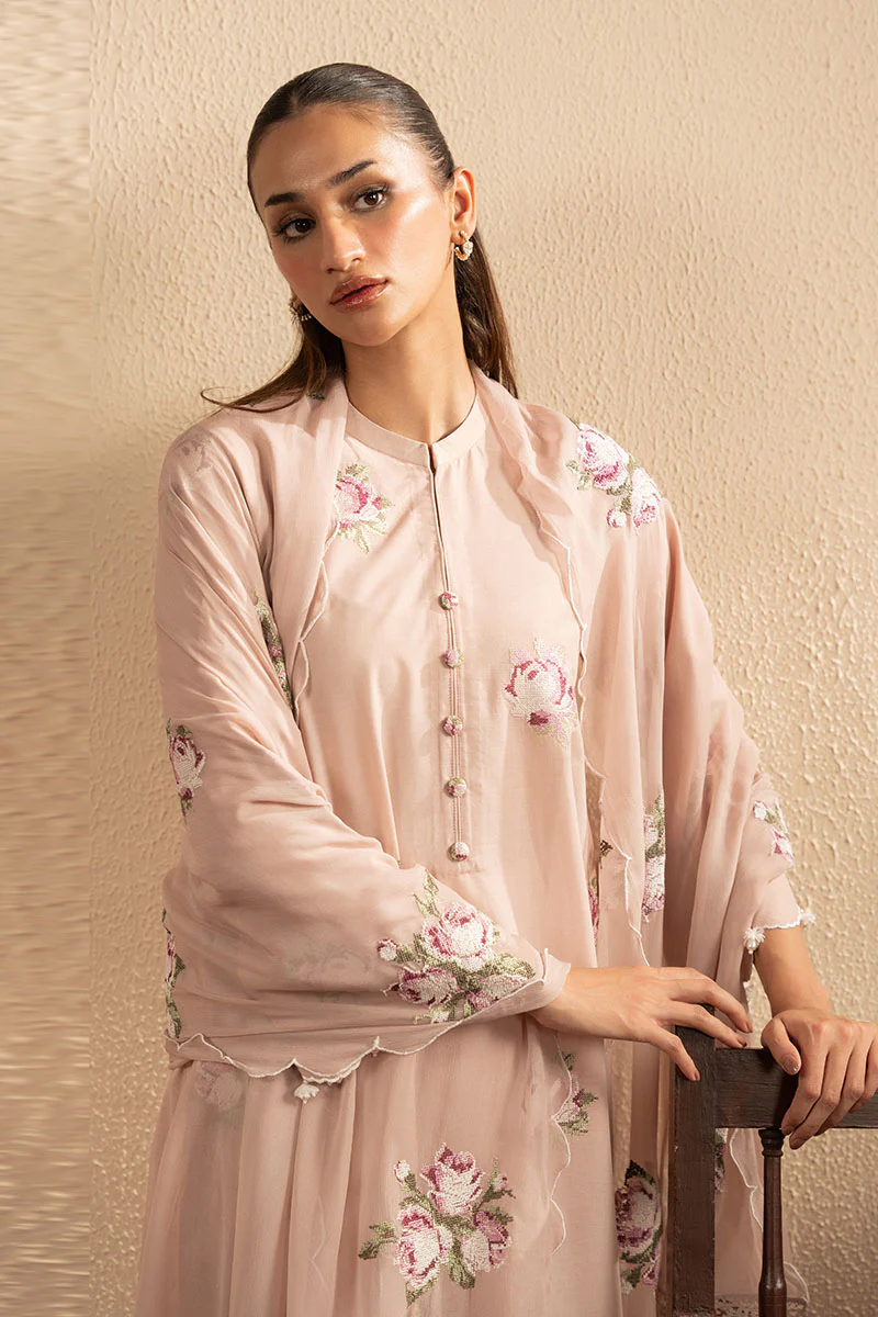 DUSTY PINK-2PC (SHIRT & DUPATTA) - Image 5