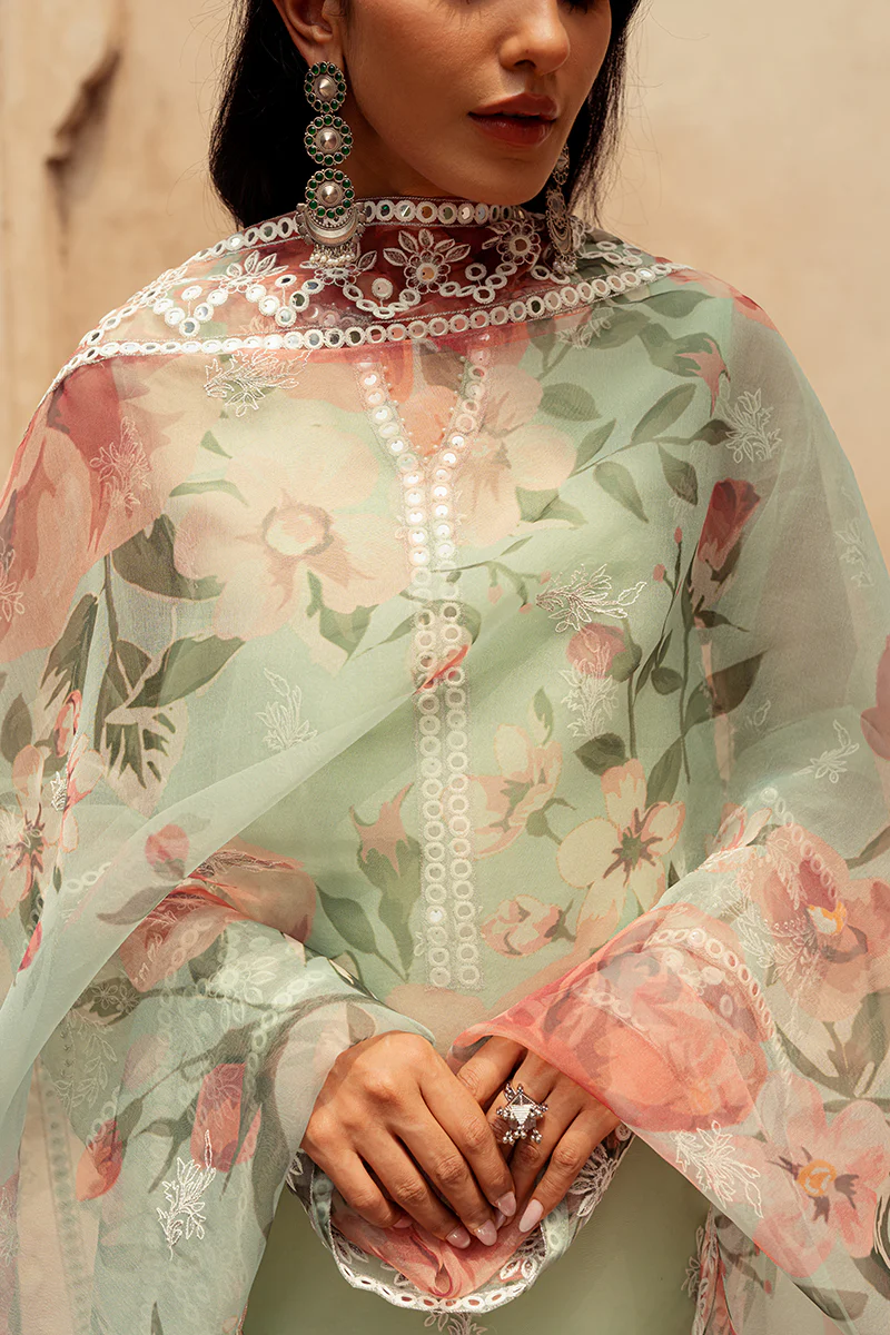 ETHEREAL MINT-2 PIECE (SHIRT & DUPATTA) - Image 6