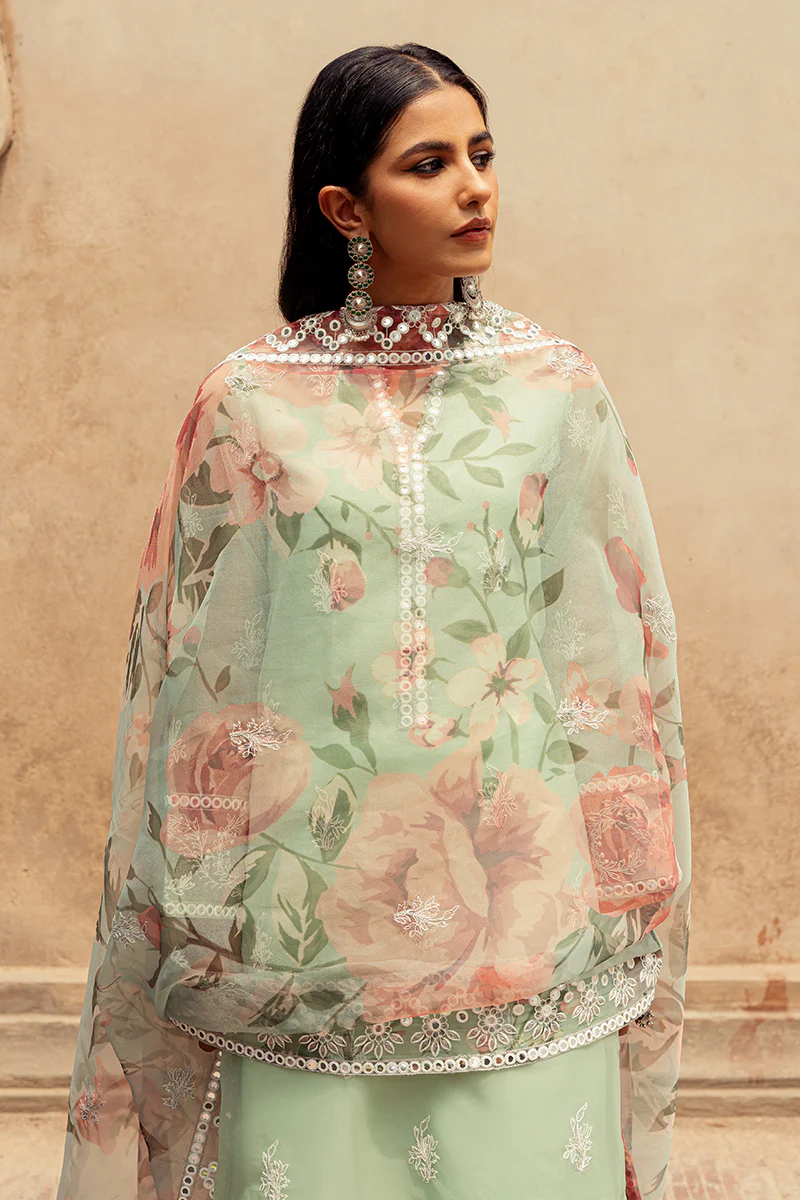 ETHEREAL MINT-2 PIECE (SHIRT & DUPATTA) - Image 7